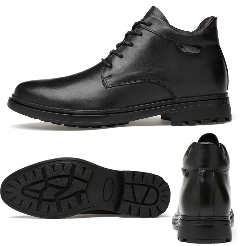 Big Size Winter Warm Mens Outdoor Snow Boots Fashion Office Dress Casual Shoes Men Genuine Leather Original Design Botas Hombre