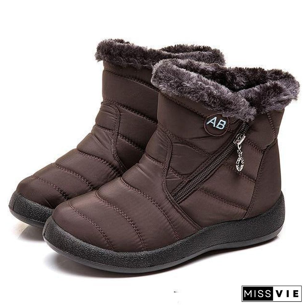 Womens Boots Fashionable Waterproof Snow Shoes For Winter. Casual Lightweight Ankle
