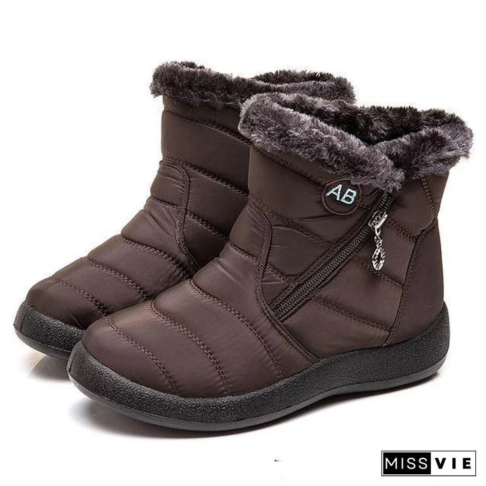 Womens Boots Fashionable Waterproof Snow Shoes For Winter. Casual Lightweight Ankle