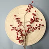 Red Winterberry Cranberry Artificial Flower Plant Chinese New Year Christmas Decor