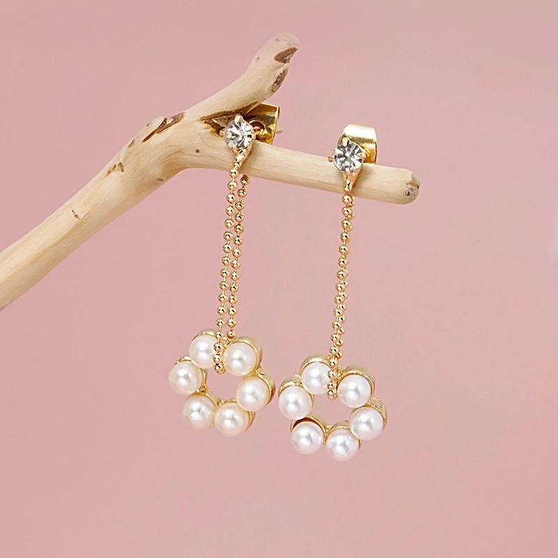 1 Pair Minimalist Classic Style Round Beaded Imitation Pearl Earrings Ear Studs