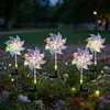 Solar Rainbow Pinwheel Garden Light Waterproof Colorful Spinning Windmill Light Easy To Install for Lawn Patio Walkway Flower Bed Decor