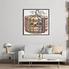 Books Pumpkin Landscape Full 14CT DIY Stamped Cross Stitch Kits 15.75x15.75inch Embroidery Needlepoint Starter Kits Cross Stitch Art and Crafts Kits for Beginners Adults Home Decor