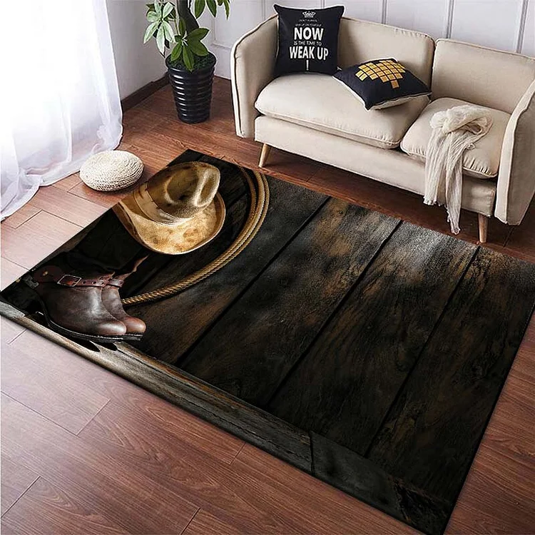 America Cowboy Large Area Rugs for Bedroom Cool Floor Mats Carpets for Living Room Boy&Kids Room Home Decoration Non-slip