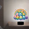 Regenbogen-Eier aus Acryl doppelseitig - 5d DIY Bastellampe