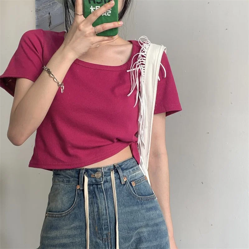 Short-Sleeve Scoop Neck T-Shirt YP2958