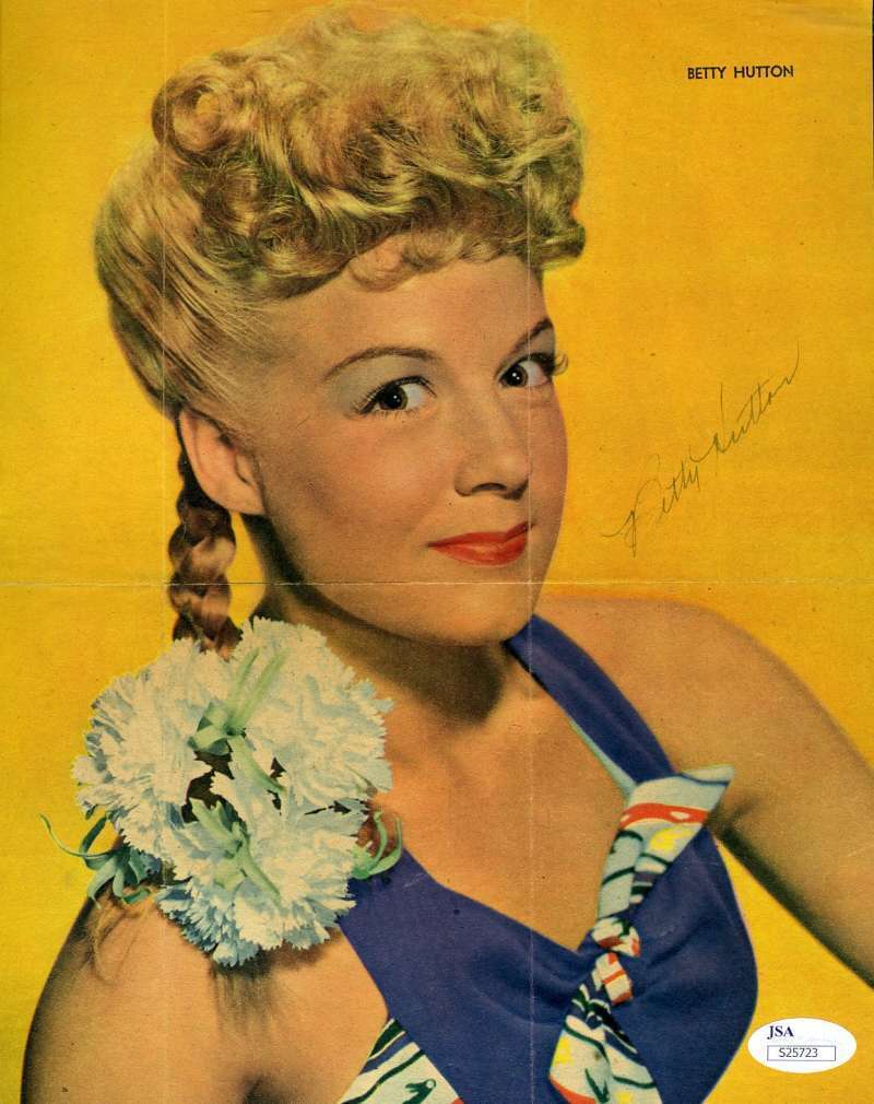 Betty Hutton Jsa Hand Signed Vintage 40`s 8x10 Photo Poster painting Authenticated Autograph