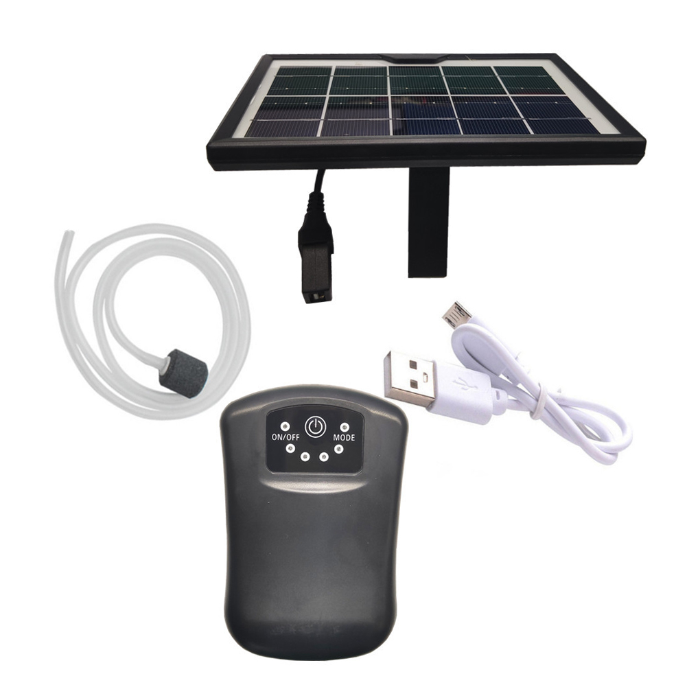 

Solar Oxygen Air Pump Kit 5V USB Charging Aerator Aquarium Pond Oxygenator, 501 Original