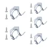 5pcs Hanger Holder Metal Hanging Hooks with Screw for Garden Kitchen Garage Tool
