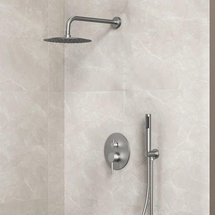 M6610NI-10BL EVERSTEIN Reliable 10" High-Pressure Shower Combo with Handheld