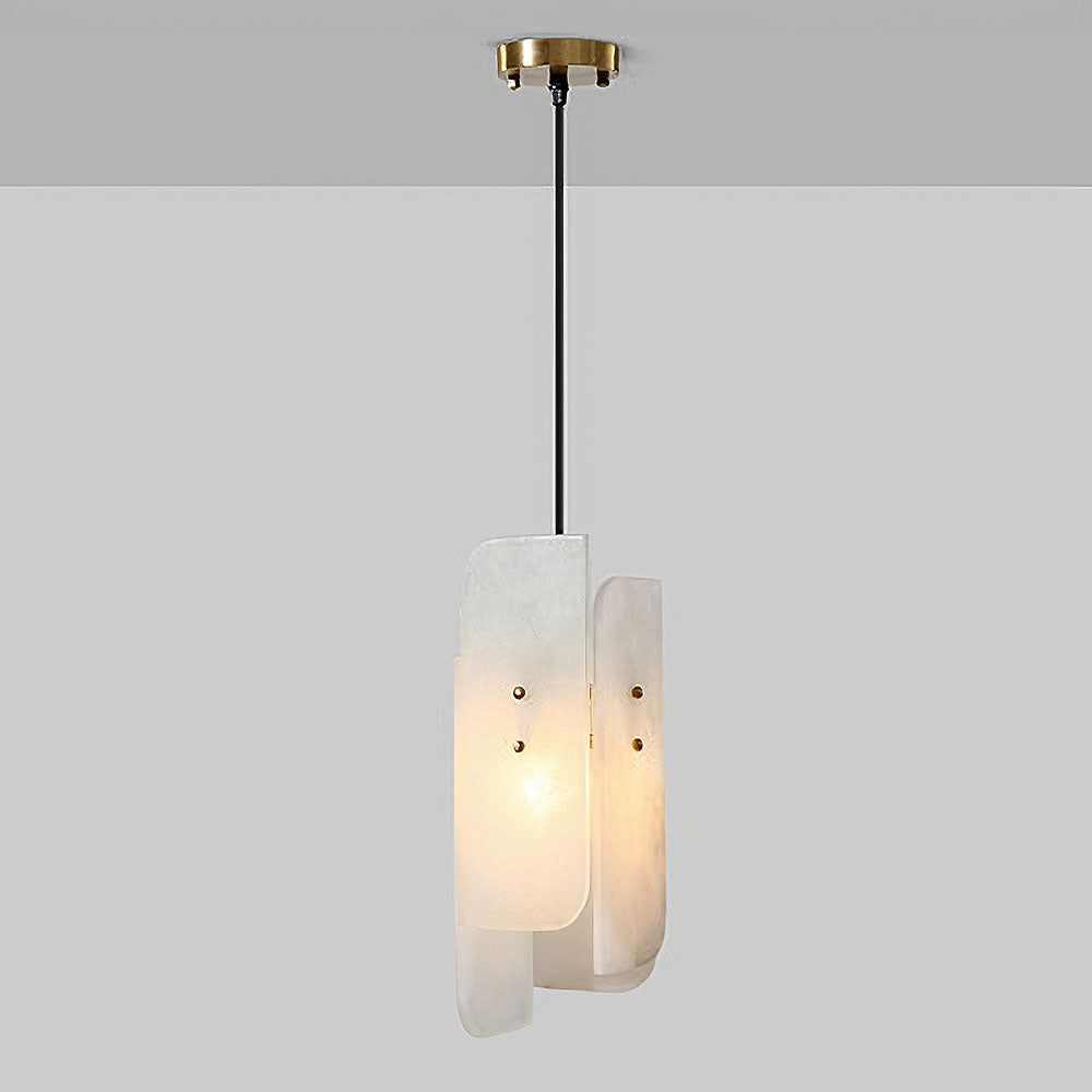 Scandinavian Multiple Pieces White Alabaster Pendant Lights