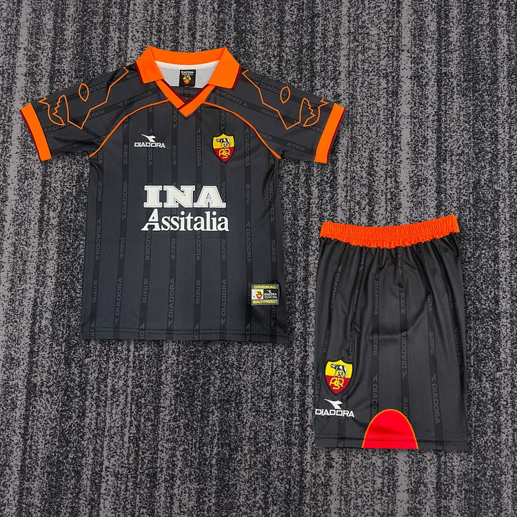 1999-00 Roma Away Retro Shirt - Kids