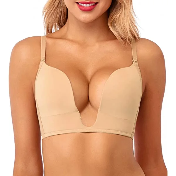 Push Up Ultra Low Deep U Bra