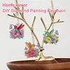 15Pcs Hummingbird DiY Double-Sided Diamond Art Keychain Ornaments Party Decor