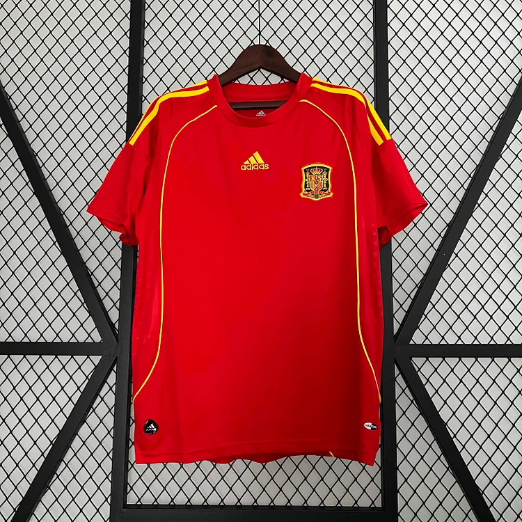 Spain 2008 Retro Home Football Jersey