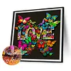 4PCS Diamond Painting -DIY Round Drill Love Butterfly Flower