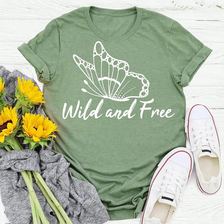 wild and free Butterfly insectT-shirt Tee -04868
