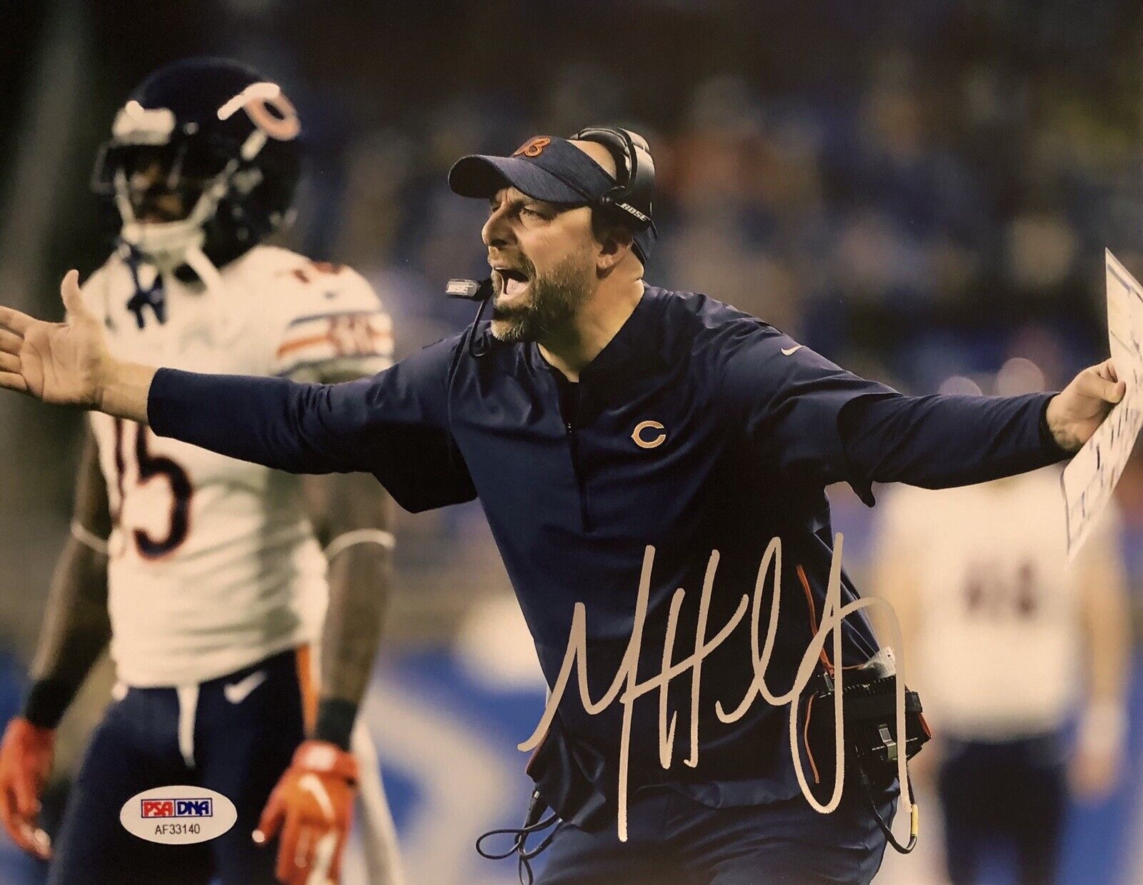 Matt Nagy Signed Autographed Chicago Bears 8x10 Photo Poster painting Super Bowl Psa/Dna