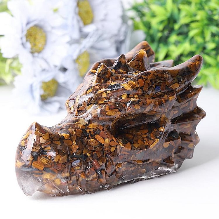 5.5" Large Resin Dragon Head Figurines Crystal wholesale suppliers