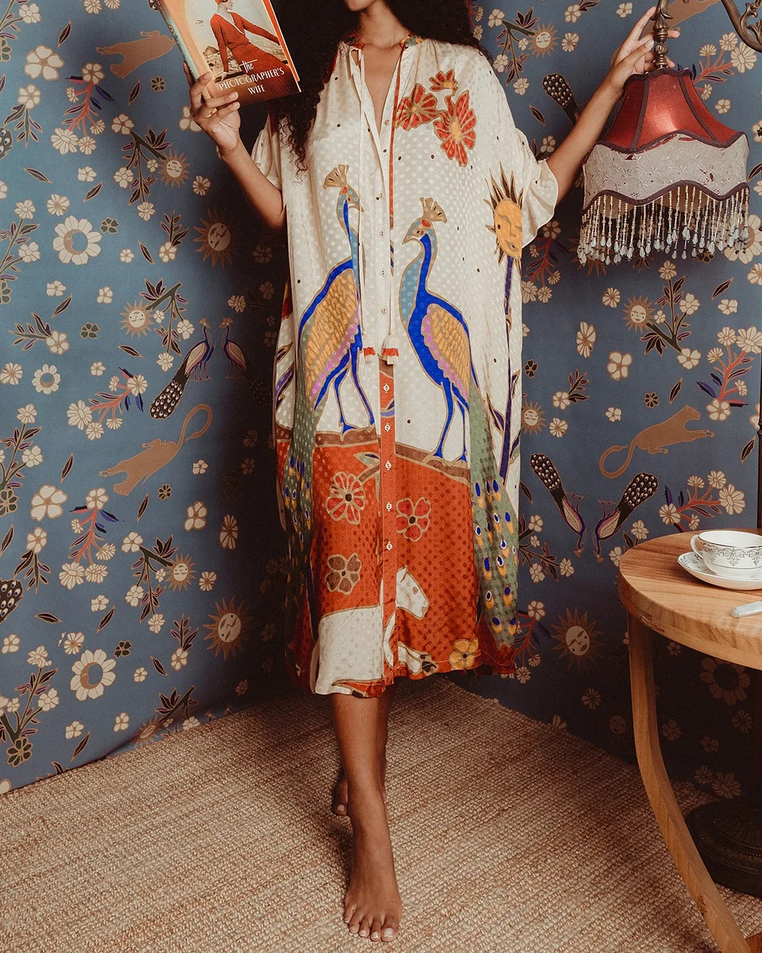 Loose straight midi dress