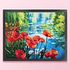 (US Only)Poppy Printed Cross Stitch Kit 55x45cm DIY 11CT Thread Art Needlework Decor