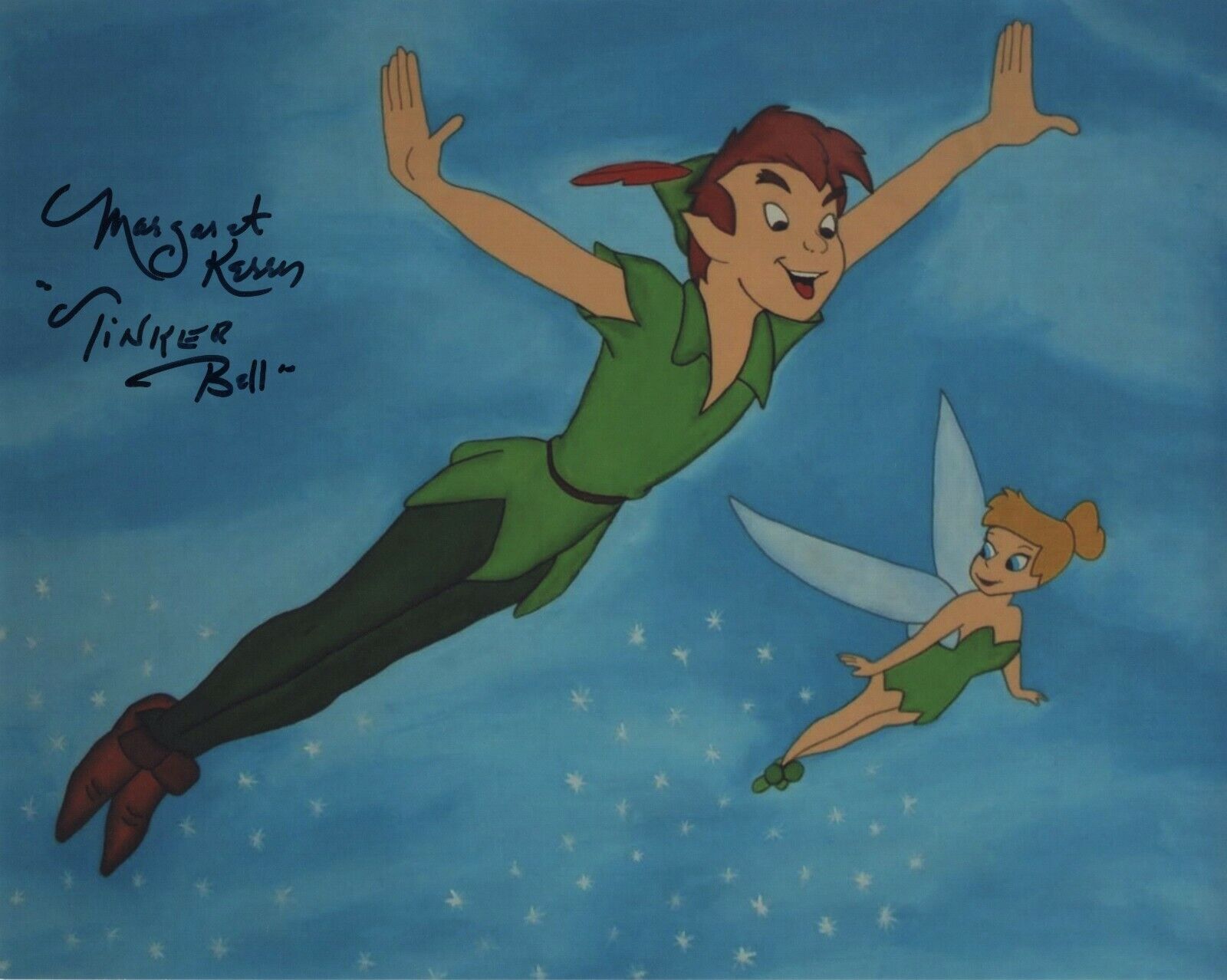 MARGARET KERRY SIGNED AUTOGRAPH DISNEY TINKER BELL PETER PAN 8X10 Photo Poster painting