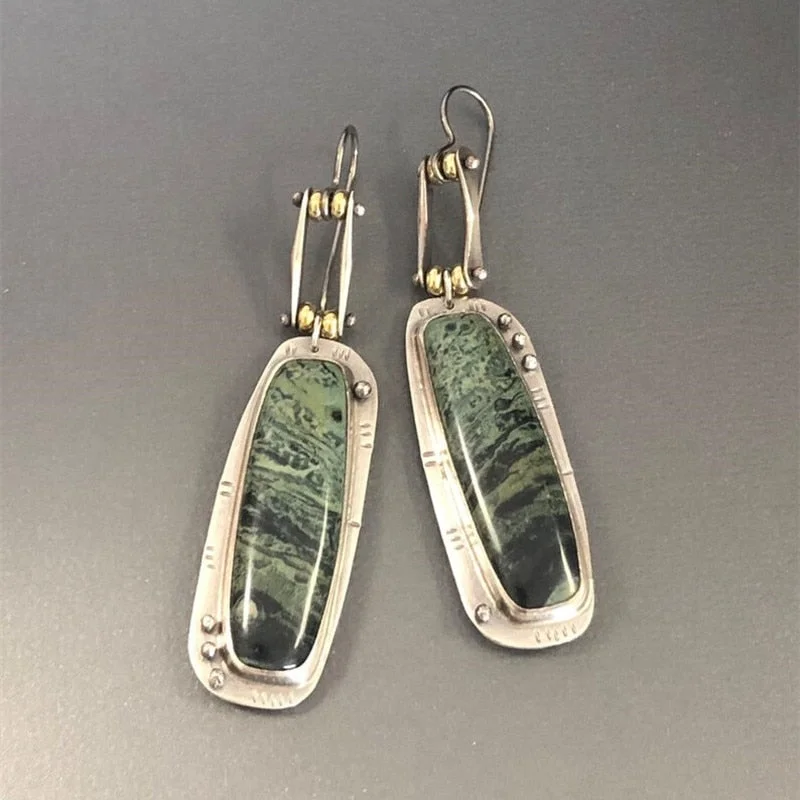 Elegant Metal Punk Mechanical Earrings Fashion Women Inlaid Pattern Hook Dangle Earrings Wedding Gift