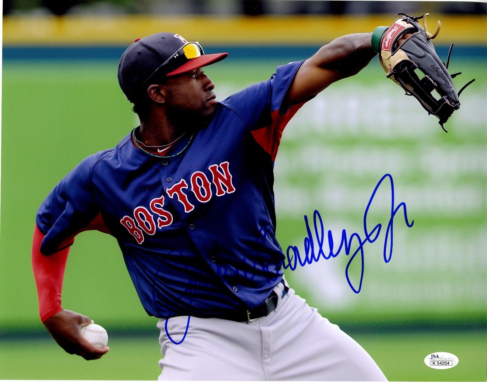 Jackie Bradley Signed 11x14 Photo Poster painting JSA COA Full Autograph Auto Rookie RC Red Sox