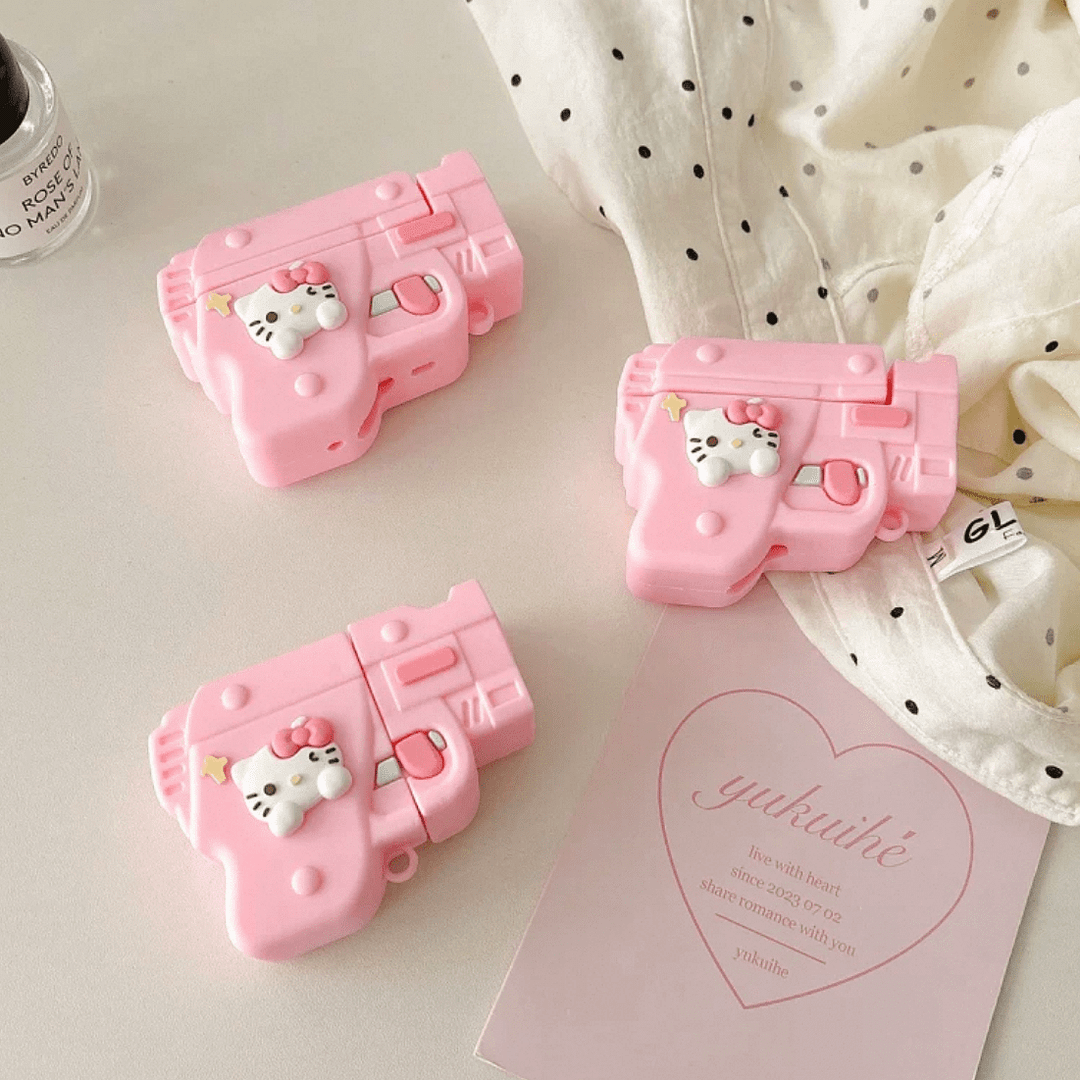Chic Kitty Pistol Style Earphone AirPods Earphone Case