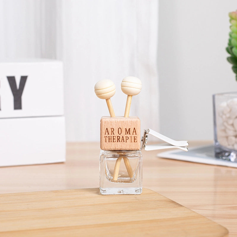 Car Air Conditioning Air Outlet Clip Square Glass Color Perfume Bottle Car Air Conditioning Aromatherapy Glass Color Bottle