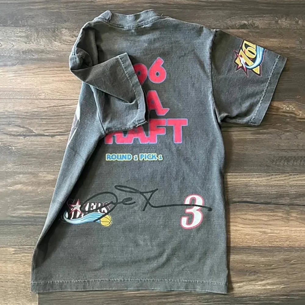 Aonga Y2K Casual Fashion T Shirt Harajuku Hip Hop Figure Graphic Printed T Shirt Gothic Retro Oversized Short Sleeved Mens Womens Tops aonga