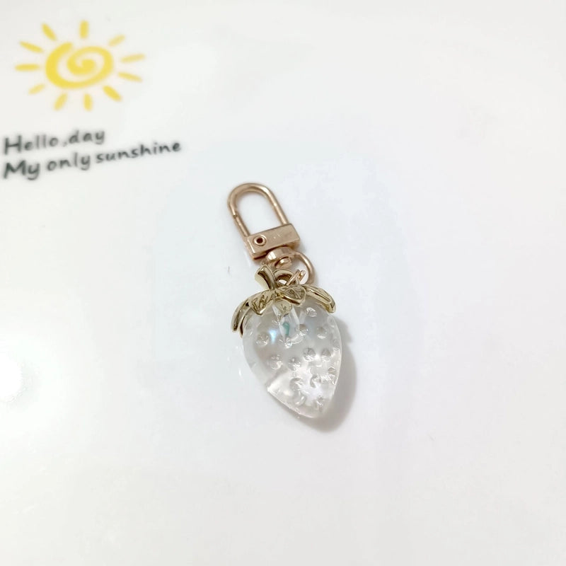 Sweet Strawberry Arylic Unisex Keychain