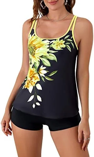 Tummy Control Long Torso Tankini Swimsuits