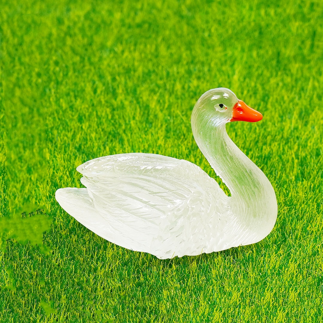 Mini Glow in the Dark Swan Charm