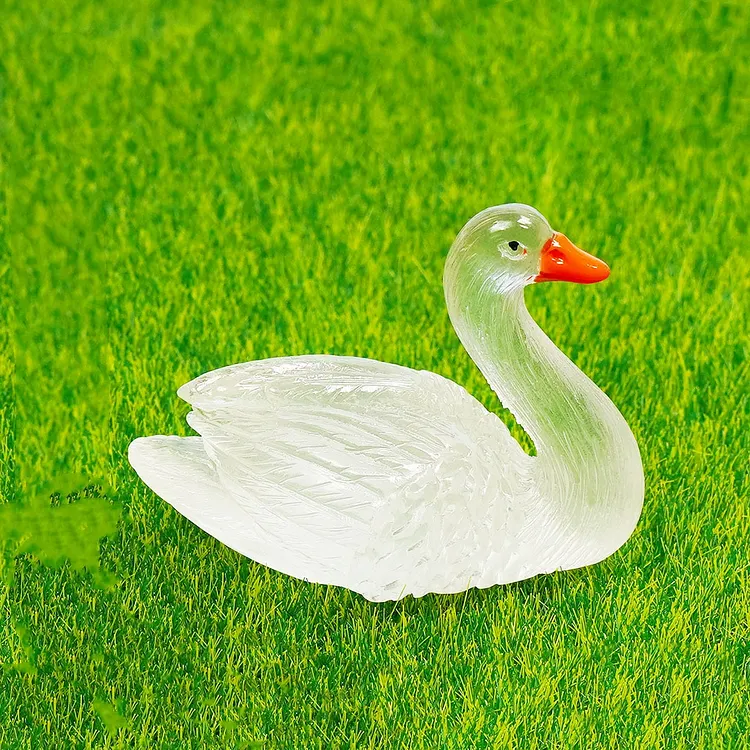 Mini Glow in the Dark Swan Charm