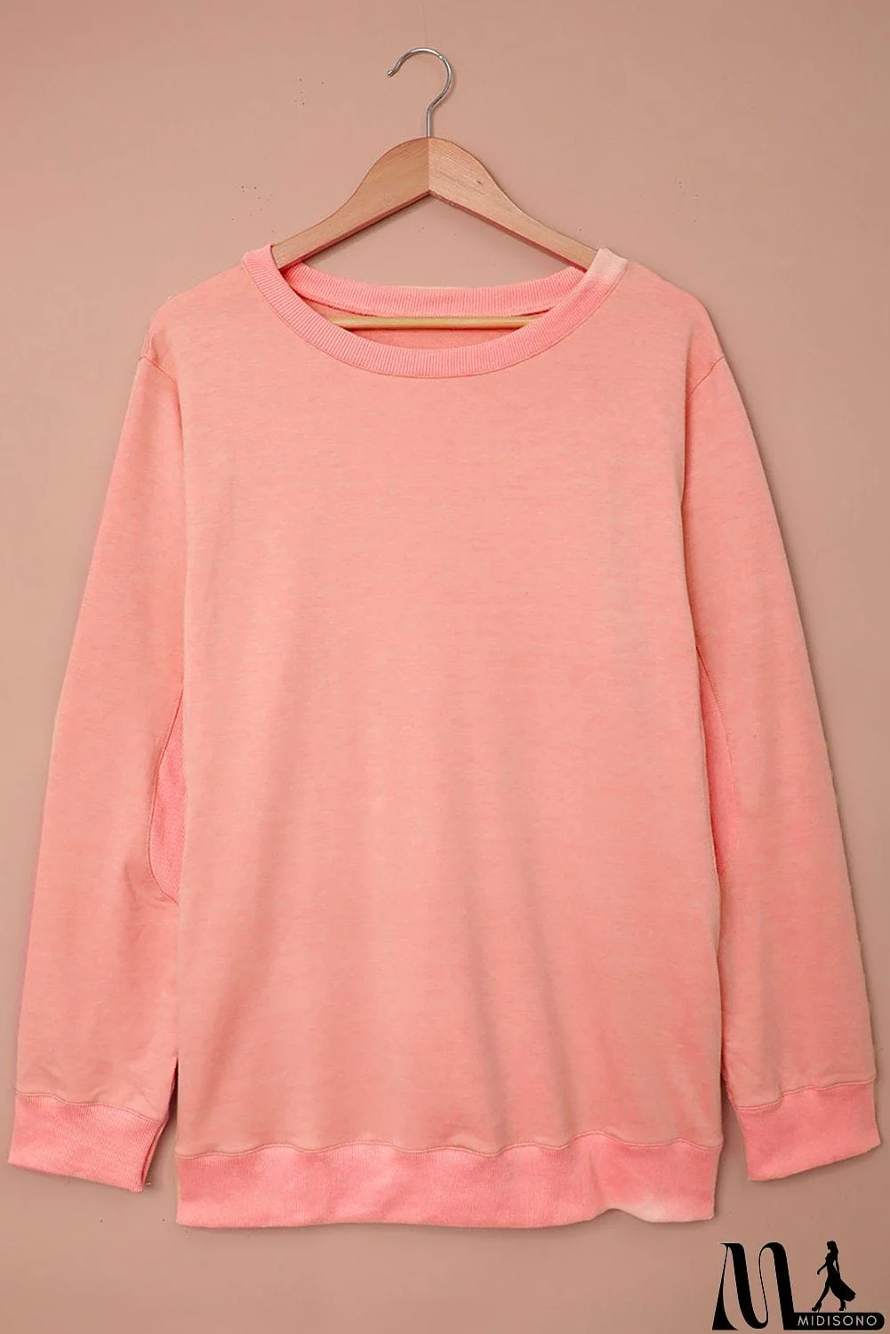 MidiSono - Pink Wash Fleece Sweatshirt