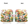 (US Local)Acrylic Special Shape Gardening Gnome Diamond Painting Desktop Ornaments Kit