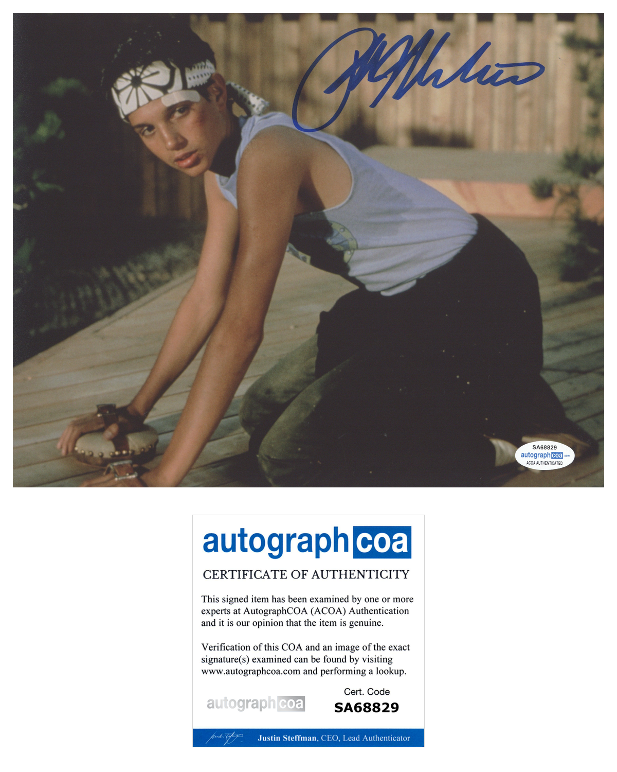 Ralph Macchio Signed Autographed 8x10 Photo Poster painting The Karate Kid Cobra Kai ACOA COA