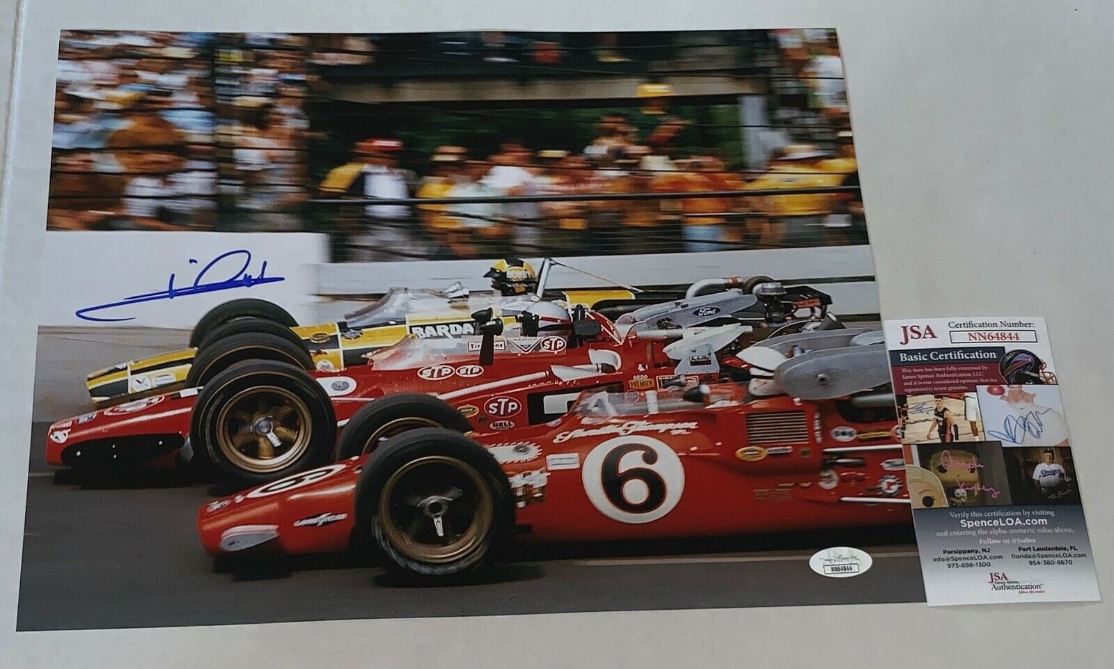 Mario Andretti Indy 500 signed Racing 11x14 Photo Poster painting autographed 2 JSA