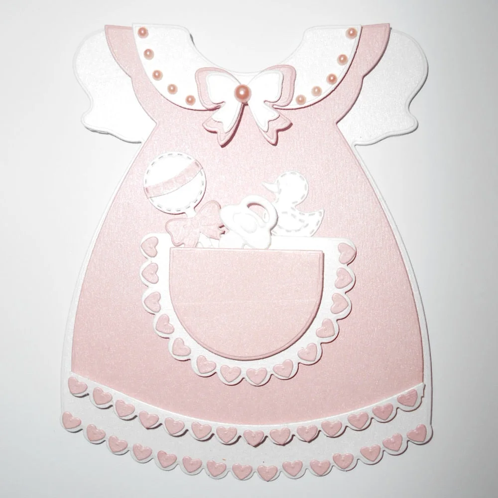 Butterfly Baby dress new Metal Cutting Dies for decor card DIY Scrapbooking stencil Paper Craft  clothes for boys and girls Dies