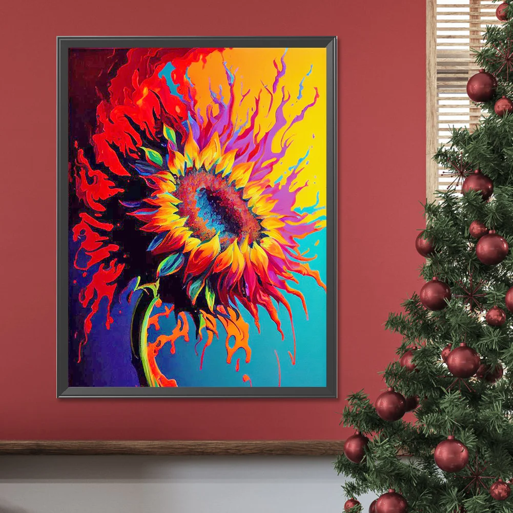 Full Round Diamond Painting 30*40cm - Swaying Sunflowers