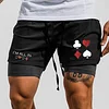 Playing Card Print Gym Performance Shorts by Inlyline