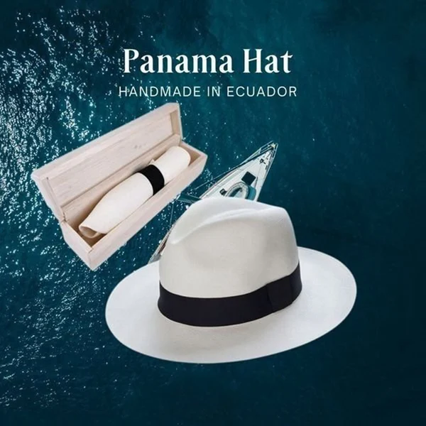 🌿 Cappello Panama classico regolabile - Fatto a mano in Ecuador
