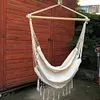 Outdoor Tassels Hammock Garden Patio White Cotton Swing Chair Hanging Bed