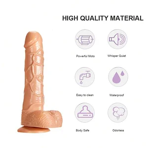 6.69 Inches Realistic Tpe Dildo Small Vibrating Rotation Dildo