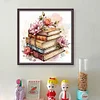 Flowers And Books-11CT Stamped Cross Stitch 40*40cm/15.75*15.75in