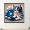 Flowers And Kittens-Full Round Diamond Painting 30*30CM