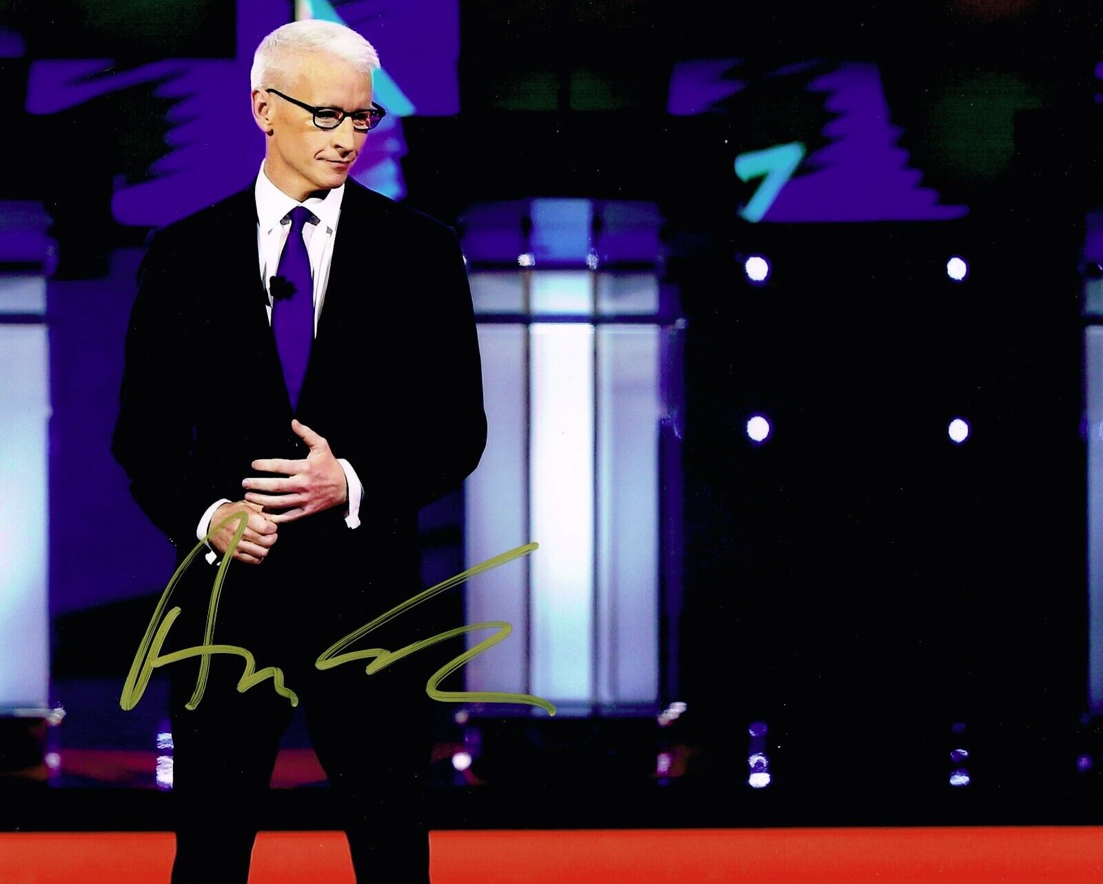 Anderson Cooper Hand Signed Autograph 8x10 Photo Poster painting In Person Proof CNN Journalist