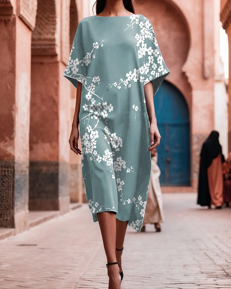 Women's Elegant Printed Loose Dress