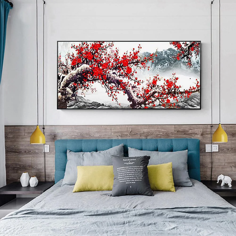 Diamond Painting - Full Round Drill - Plum Blossom(100*50cm)